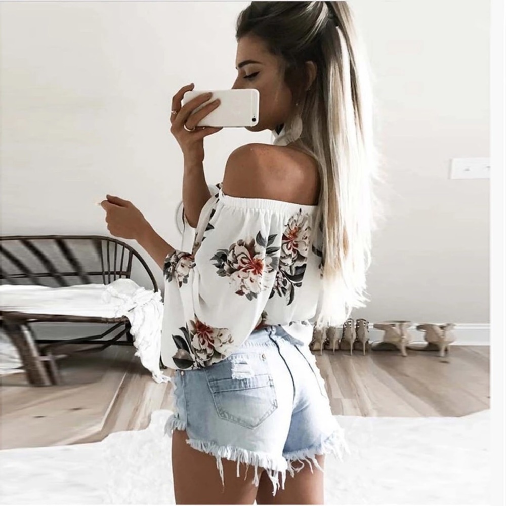 🌹Off The Shoulder Stretchy Top - Picture 4 of 6
